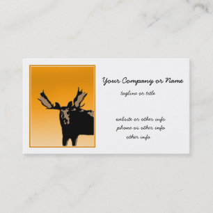 Moose at Sunset - Original Wildlife Art Visitekaartje