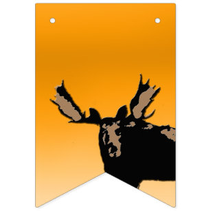 Moose at Sunset - Original Wildlife Art Vlaggetjes