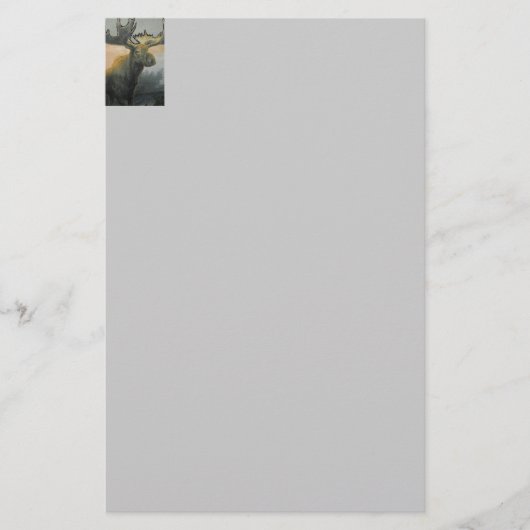 Moose Awakens Stationery Briefpapier (Voorkant)