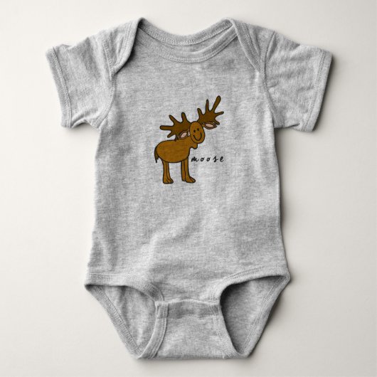 Moose Baby Bodysuit of One-Piece (geen basis) (Voorkant)