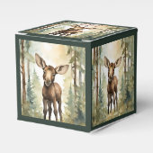 Moose Baby Gender Neutraal Baby shower Bedankdoosjes (Voorkant Zijde)