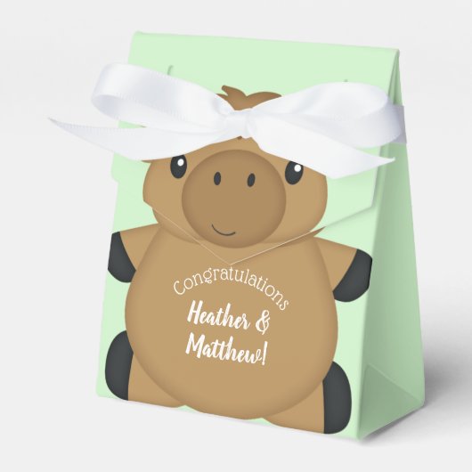 Moose Baby shower Bedankdoosjes (Voorkant Zijde)