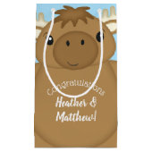 Moose Baby shower Blue Boy Klein Cadeauzakje (Voorkant)