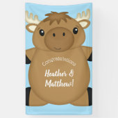 Moose Baby shower Blue Boy Spandoek (Verticaal)