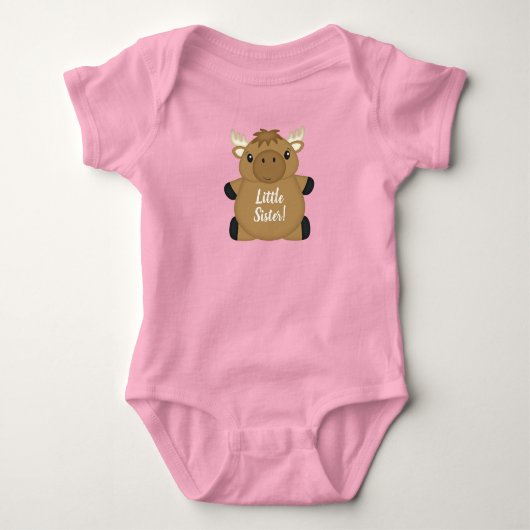 Moose Baby Shower Bosdieren Romper (Voorkant)