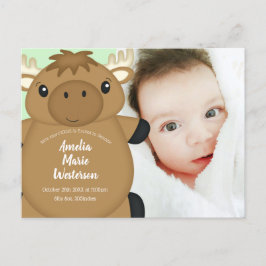 Moose Baby shower Briefkaart