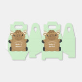 Moose Baby shower Green Bedankdoosjes (Uitgevouwen)