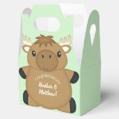 Moose Baby shower Green Bedankdoosjes (Geopend)