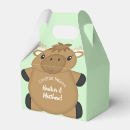 Moose Baby shower Green Bedankdoosjes