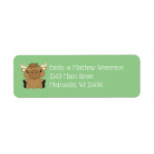 Moose Baby shower Green Etiket (Voorkant)
