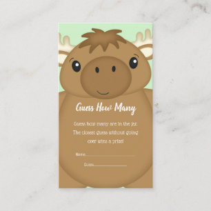 Moose Baby shower Green Informatiekaartje
