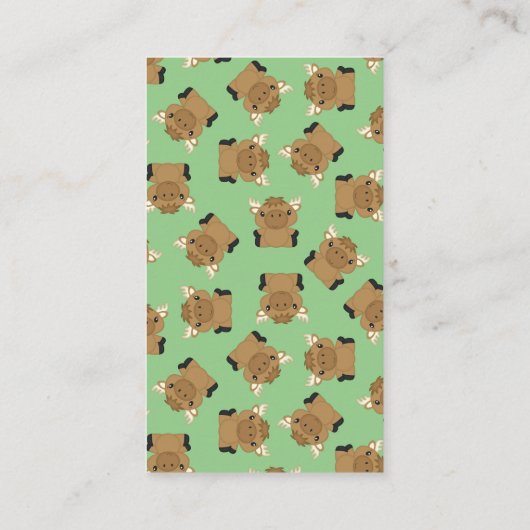 Moose Baby shower Green Informatiekaartje (Achterkant)