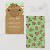 Moose Baby shower Green Informatiekaartje (Voorkant / Achterkant)