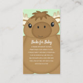 Moose Baby shower Green Informatiekaartje (Voorkant)