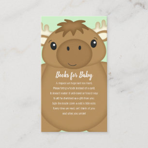 Moose Baby shower Green Informatiekaartje