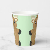 Moose Baby shower Green Papieren Bekers (Rechts)