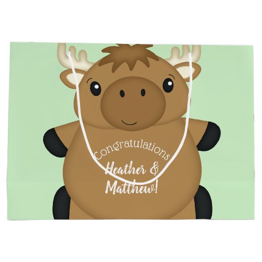 Moose Baby shower Groot Cadeauzakje (Achterkant)