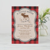 Moose Baby shower Invitation Kaart (Staand voorkant)