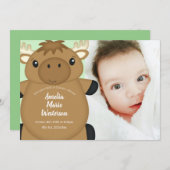 Moose Baby shower Kaart (Voorkant / Achterkant)