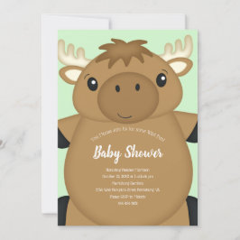 Moose Baby shower Kaart