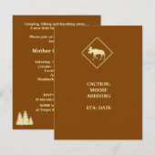 Moose Baby shower Kaart (Voorkant / Achterkant)