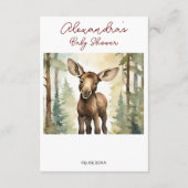 Moose Baby shower Luier Raffle Informatiekaartje (Achterkant)