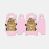 Moose Baby shower Roze Bedankdoosjes (Uitgevouwen)