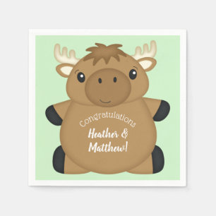 Moose Baby shower Servet