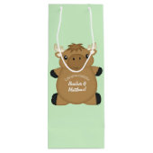 Moose Baby shower Wijn Cadeautas (Achterkant)