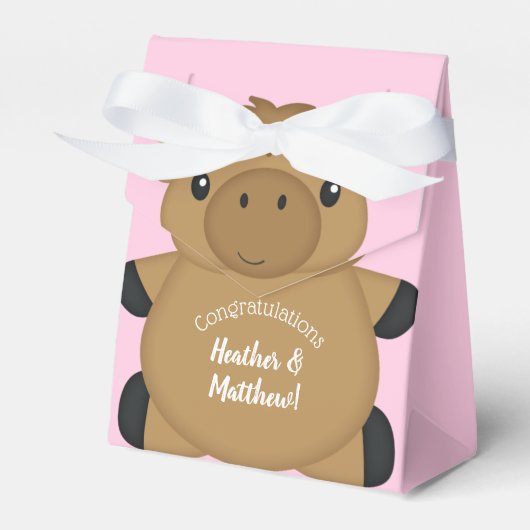 Moose Baby shower Woodland Bedankdoosjes (Voorkant Zijde)