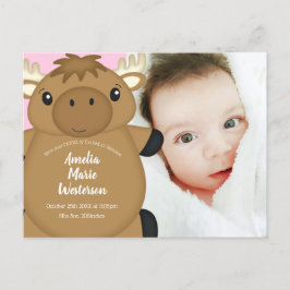 Moose Baby shower Woodland Briefkaart