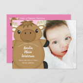 Moose Baby shower Woodland Briefkaart (Voorkant / Achterkant)
