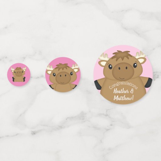 Moose Baby shower Woodland Confetti (Voorkanten)