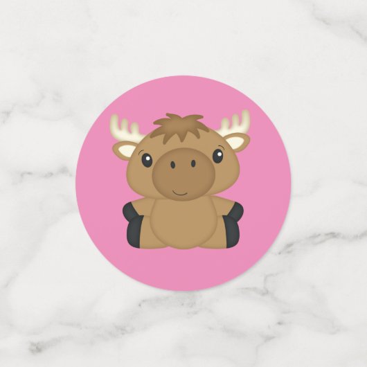 Moose Baby shower Woodland Confetti (Kleine voorkant)
