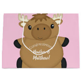 Moose Baby shower Woodland Groot Cadeauzakje (Voorkant)