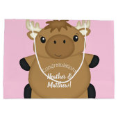 Moose Baby shower Woodland Groot Cadeauzakje (Achterkant)
