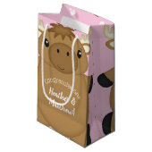 Moose Baby shower Woodland Klein Cadeauzakje (Voorkant Gekanteld)