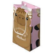 Moose Baby shower Woodland Klein Cadeauzakje (Achterkant Gekanteld)