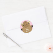 Moose Baby shower Woodland Ronde Sticker (Envelop)