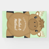 Moose Baby shower Woodland Spandoek (Horizontaal)