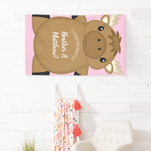 Moose Baby shower Woodland Spandoek (Insitu)