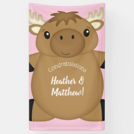 Moose Baby shower Woodland Spandoek