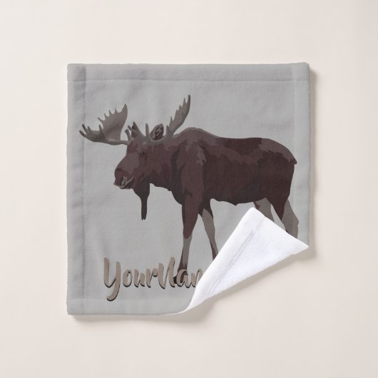 Moose Bath Towel Set Custom Canada Moose Towels Bad Handdoek (Wasdoekje)