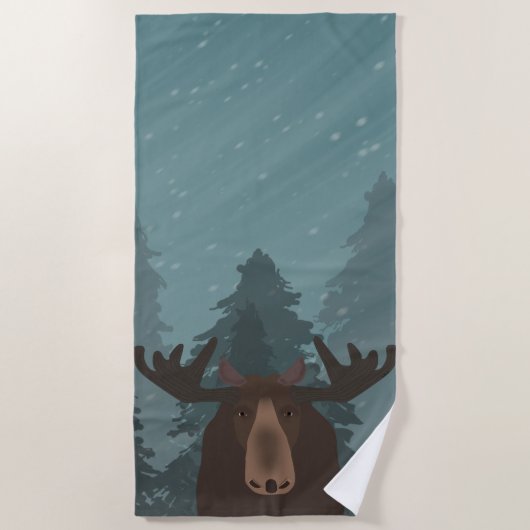Moose Beach Towel Strandlaken (Voorkant)