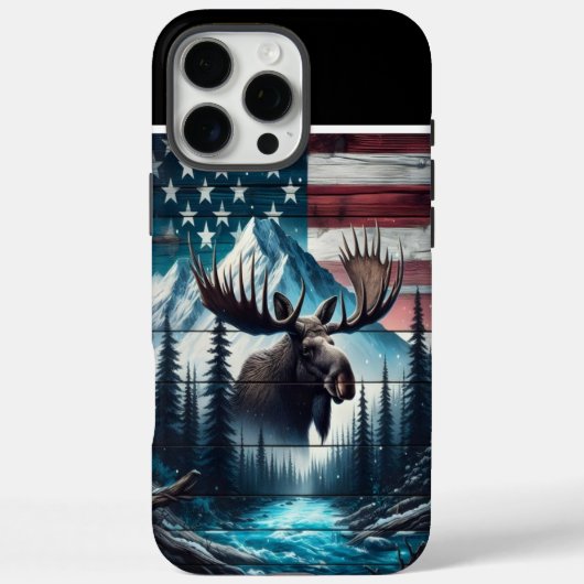 Moose & Berg onder de sterren Case-Mate iPhone Case (Achterkant)