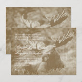 Moose Big Game Wildlife Antlers Weddenschap Kaart (Voorkant / Achterkant)