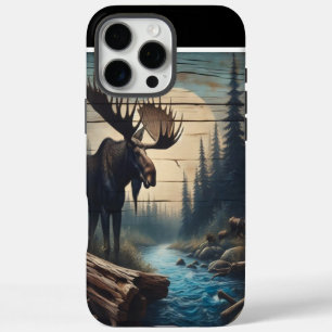 Moose bij de maan iPhone 16 pro max hoesje