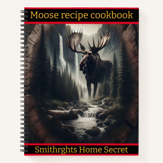 Moose bij een rustige bergstroom notitieboek (Voorkant)