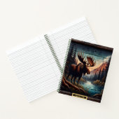 Moose bij een rustige bergstroom notitieboek (Binnen)