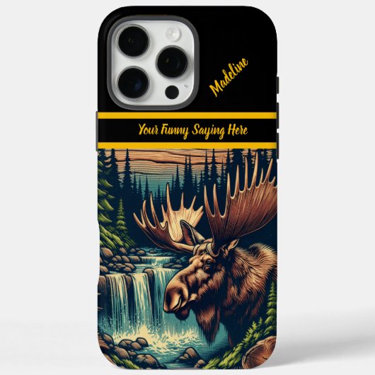 Moose bij een rustige bosstroom Case-Mate iPhone case (Achterkant)